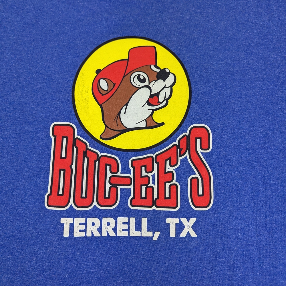 Buc-ee's Bucees Blue Graphic T-Shirt From Terrell. TX XL